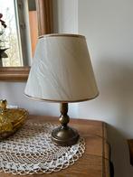 Schemerlamp messing met stoffen kap, Huis en Inrichting, Lampen | Tafellampen, Ophalen, Gebruikt, Metaal, Minder dan 50 cm
