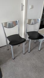 Antonello Mosca For Ycami  design aluminium leren stoelen, Ophalen, Gebruikt, Zwart, Leer