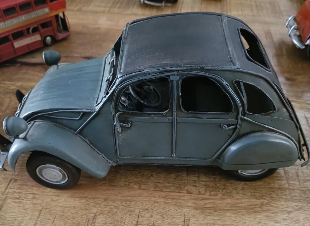 Vintage metalen modelauto Citroën 2CV Eend, Hobby en Vrije tijd, Modelauto's | 1:43, Ophalen of Verzenden, Gebruikt, Auto, Overige merken
