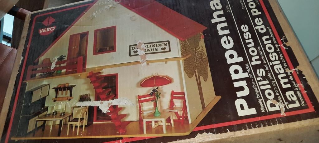 Vintage Poppenhuis uit de Jaren 70, Ophalen of Verzenden, Gebruikt, Poppenhuis