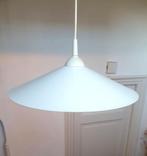 Vintage hanglamp 80s wit metaal, Gebruikt, Vintage, Ophalen of Verzenden, Metaal