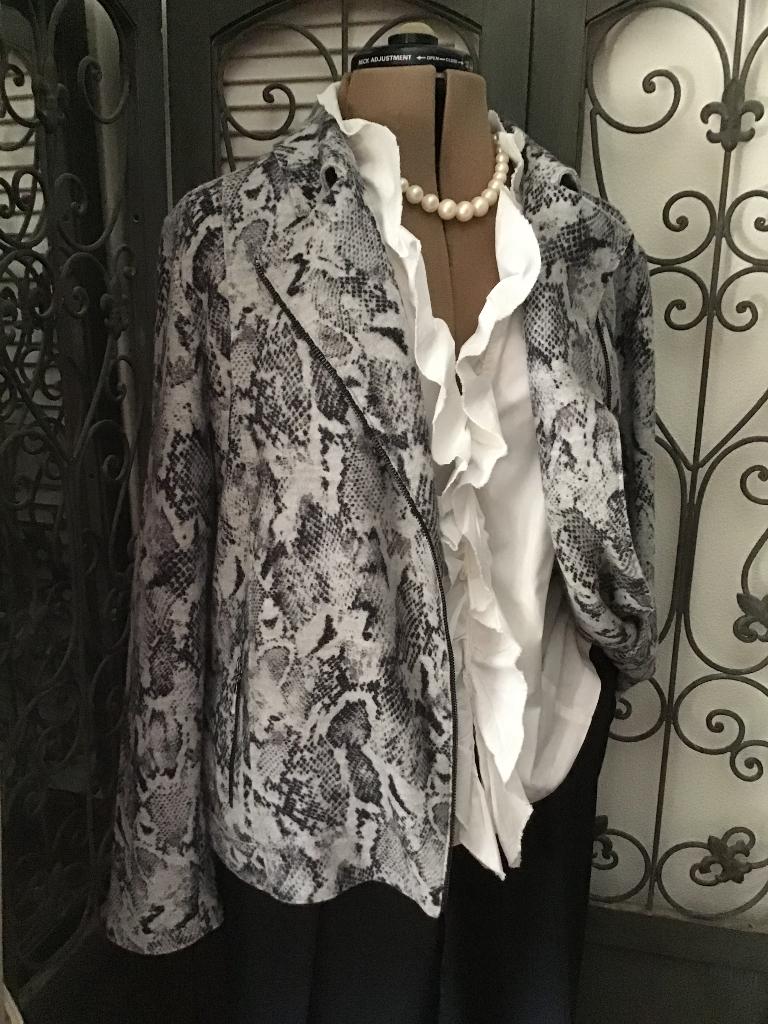 GERRY WEBER' SPORTIEF JASJE IN MERINOWOL ZWART-GRIJS L NIEUW, Kleding | Dames, Jasjes, Kostuums en Pakken, Verzenden, Maat 42/44 (L)