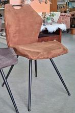 eetkamerstoel | bruin | metalen poten |, Ophalen, Gebruikt, Twee, Bruin