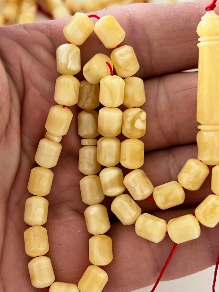 Gebedskralen Tasbih Misbaha - Amberkleurig, Ophalen of Verzenden, Gebruikt