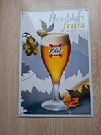 1664 Emaille bier bord 60 x 40 cm Houblon frais recolte 2003, Verzamelen, Ophalen of Verzenden, Zo goed als nieuw, Reclamebord, Plaat of Schild