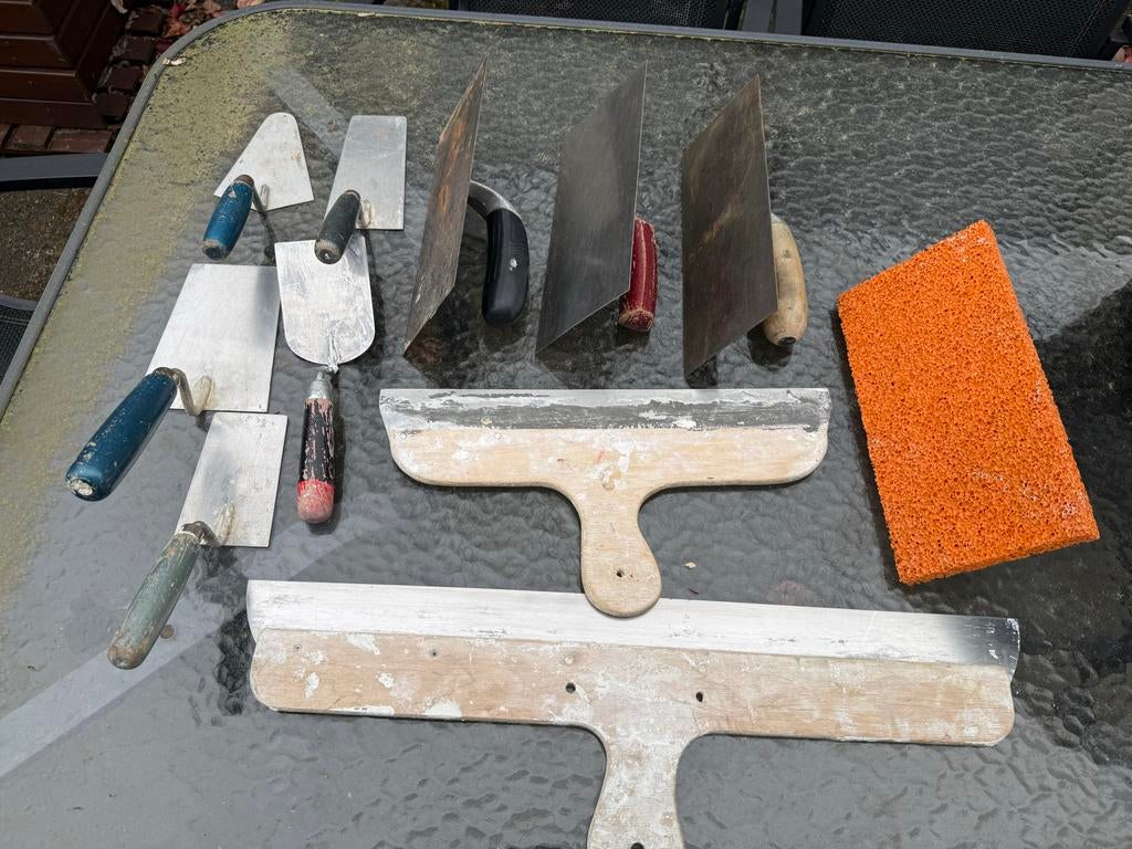 Stukadoors-/metselgereedschap met speciekuip, Ophalen, Gebruikt