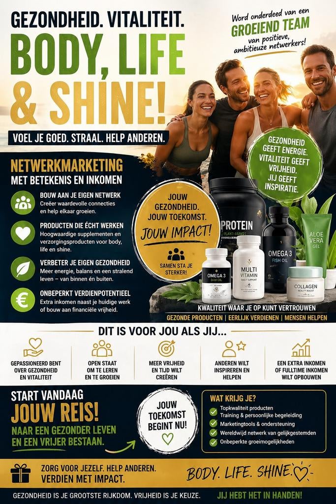 Extra inkomen + meer energie? Start met vitaliteit & netwerk, Ophalen of Verzenden, Nieuw