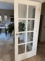 Hardhouten stompe Binnendeur met glas 201x82, Ophalen, 80 tot 100 cm, Binnendeur, 200 tot 215 cm