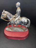 Vintage ruiter te paard beeldje, Ophalen of Verzenden, Zo goed als nieuw, Mens