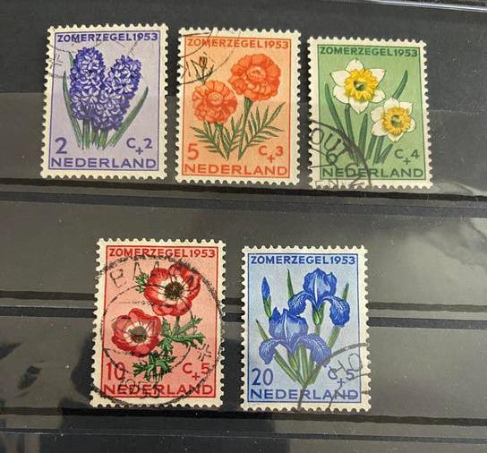 Nvph 602-606 Zomer 1953 mooi gebruikt, Ophalen of Verzenden, Na 1940, Gestempeld