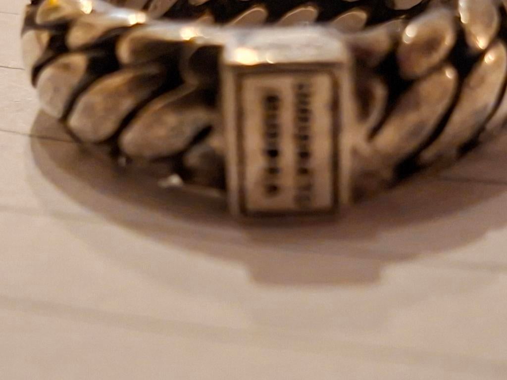 Zilveren Buddha to Buddha Ring - Handgemaakt Design, Gebruikt, Ophalen of Verzenden, 17 tot 18, Dame of Heer