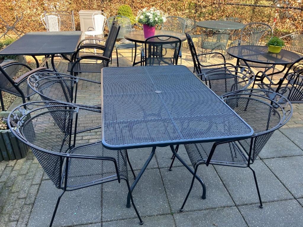 Kettler Toledo ( de echte ) 4 stoelen met rechthoekige tafel, Tuin en Terras, Ophalen, Zo goed als nieuw, Eettafel, Overige materialen