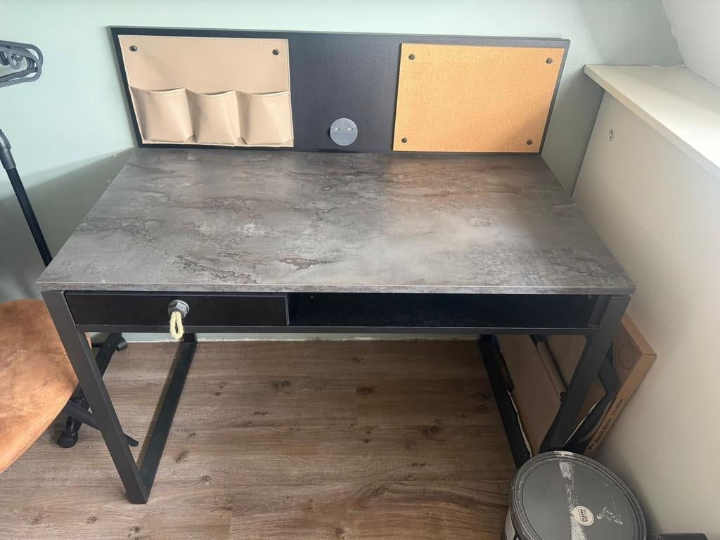 Bureau met opzetstuk en lade, 110 cm, Schoolbureau, Ophalen of Verzenden, Zo goed als nieuw