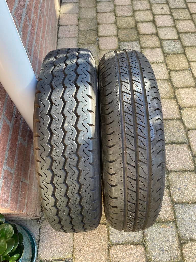 Aanhangwagen banden maat 155R13C, Ophalen of Verzenden, Gebruikt