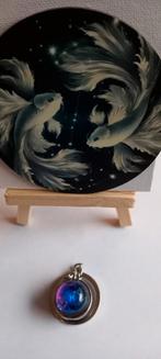 Schilderijtje en sleutelhanger met sterrenbeeld Vissen, Ophalen of Verzenden