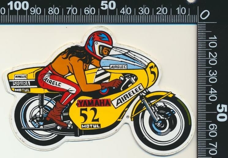 Sticker: Yamaha - Airelec - Motul - 52, Ophalen of Verzenden, Zo goed als nieuw, Auto of Motor