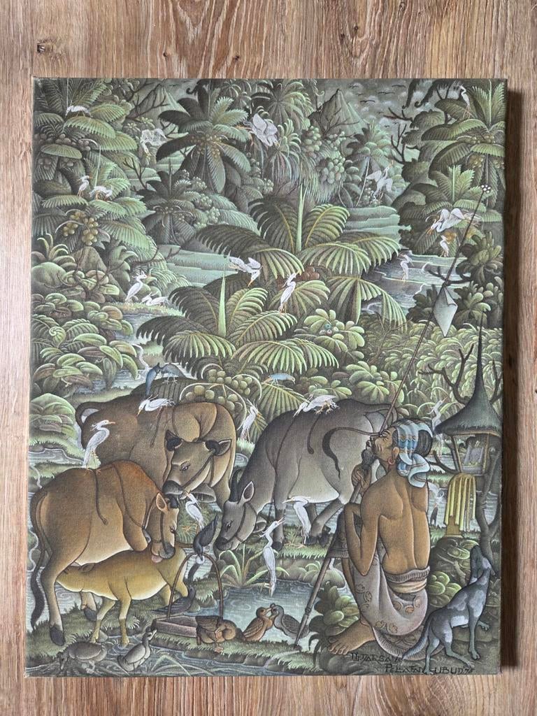 Bali schilderij door Nyoman Darsana 1975, Ophalen of Verzenden