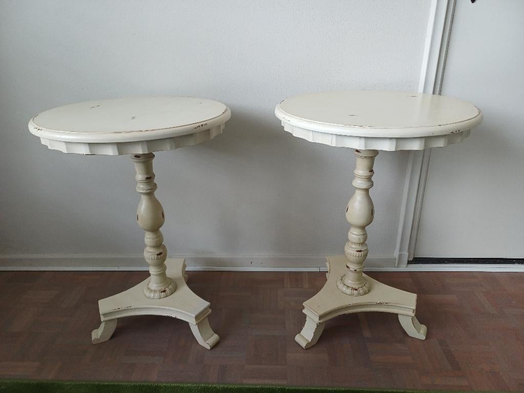 Rustieke tafeltjes, Ophalen, Minder dan 55 cm, Gebruikt, Rond