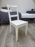 Witte houten stoel - Zithoogte 45cm, Huis en Inrichting, Stoelen, Ophalen, Gebruikt, Wit, Eén