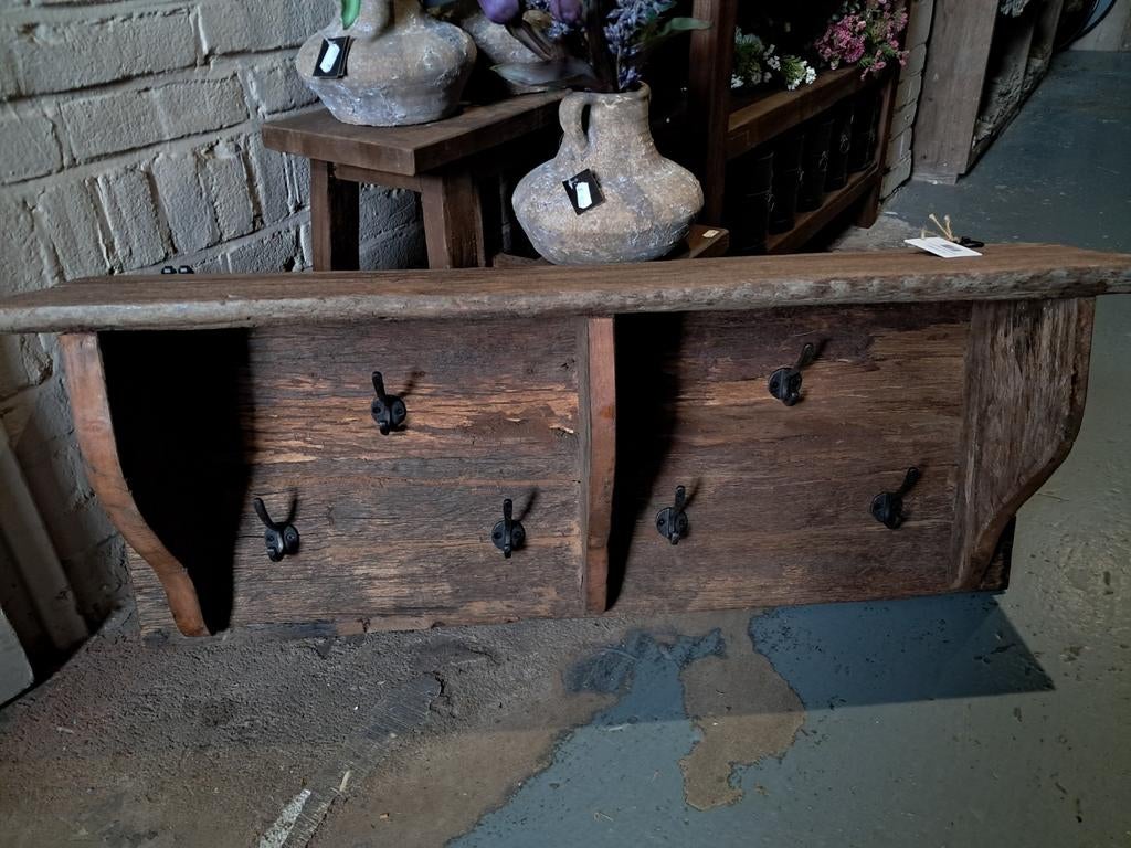 Truckwood regaal / kapstok 89cm breed €99,99 
(van de, Huis en Inrichting, Woonaccessoires | Kapstokken, Ophalen, Nieuw