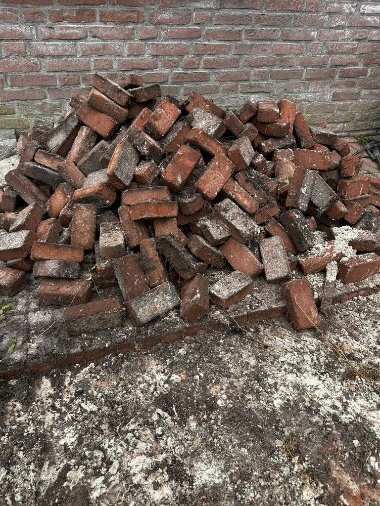 Gratis klinkers, Tuin en Terras, Tegels en Klinkers, Ophalen, Gebruikt, Beton, Klinkers