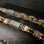 14k gouden ketting magnum schakel 70cm, Ophalen of Verzenden, Zo goed als nieuw, Goud