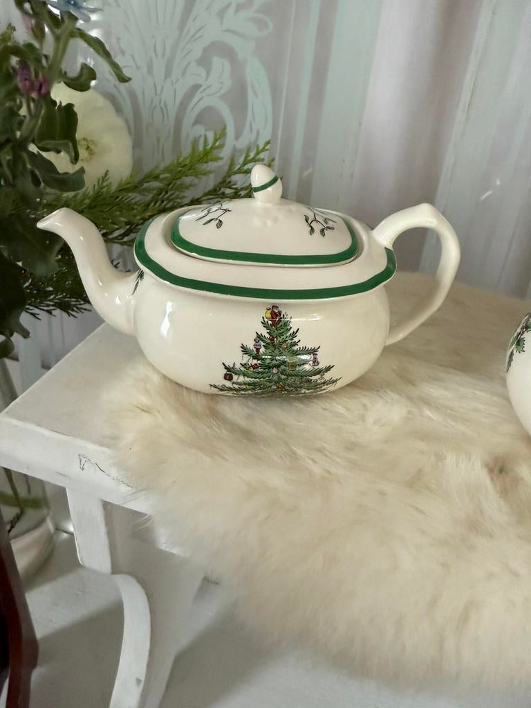 Spode Christmastree 1 pers theepot Engeland made nieuw, Diversen, Kerst, Ophalen, Nieuw