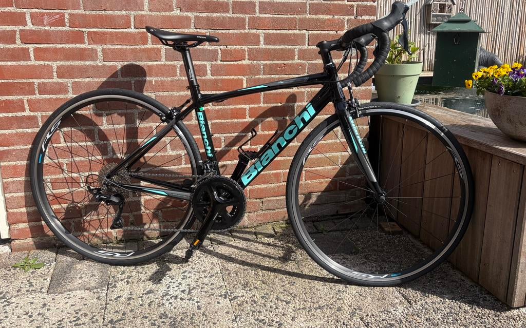 Bianchi Dama Via Nirone + Tacx Neo, Fietsen en Brommers, Velgrem, Aluminium, Minder dan 49 cm, Zo goed als nieuw