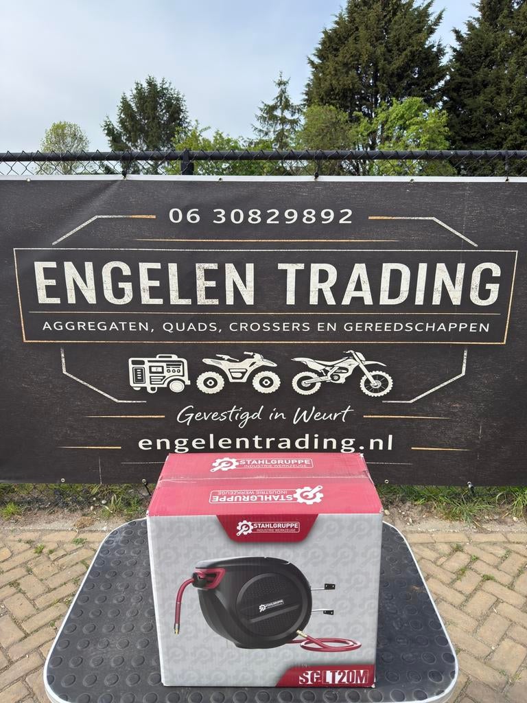 Oprolbare automatische Luchthaspel 20m nieuw, Ophalen