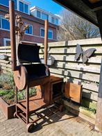 Horizontale Smoker bbq van 6-8mm staal, Ophalen, Gebruikt, Met accessoires