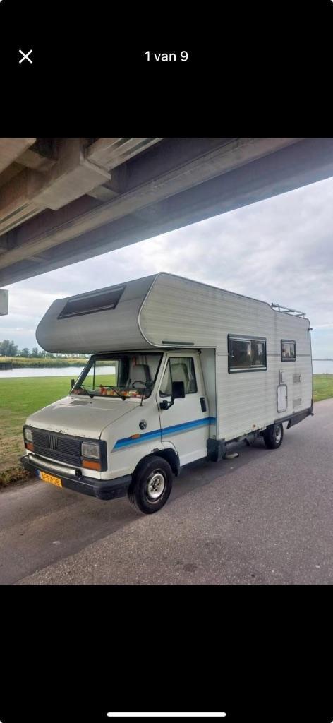Fiat ducato camper 1988, Auto's, Fiat, Particulier, Overige modellen, Diesel, Euro 1, Overige carrosserieën, Handgeschakeld, Zilver of Grijs