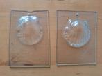 Twee glazen 3d jacobsschelpen, Ophalen of Verzenden