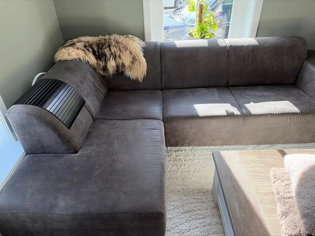 Mooie bruine hoekbank, Huis en Inrichting, Banken | Bankstellen, Gebruikt, Hoekbank, Vierpersoons of meer, 250 tot 300 cm, 100 tot 125 cm