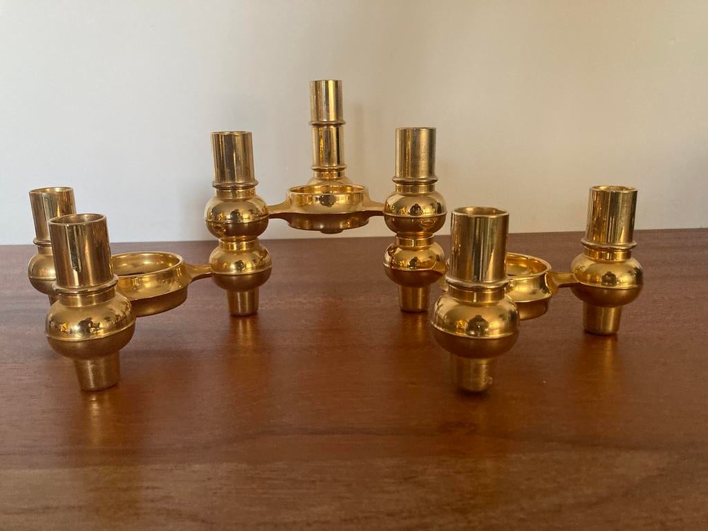 Fraaie kandelaarset Quist jaren ‘70 vintage, Antiek en Kunst, Ophalen, Koper of Brons