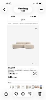 Hoekbank Jysk Skejby, Huis en Inrichting, Banken | Bankstellen, Ophalen, Zo goed als nieuw, Vierpersoons of meer