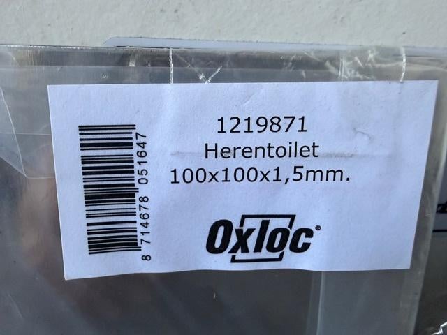 Set 2 x Oxloc pictogram rvs bordje dames heren toilet, Ophalen of Verzenden, Nieuw, Oxloc