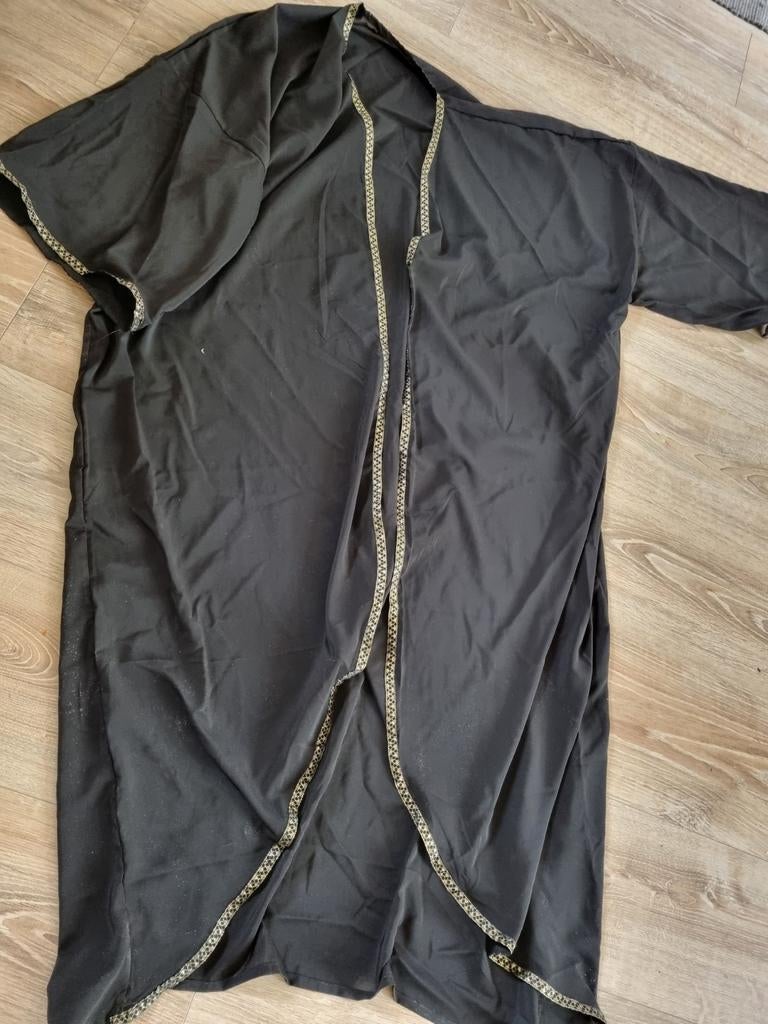 Zwarte jas tuniek met gouden rand, Kleding | Dames, Blouses en Tunieken, Ophalen of Verzenden, Zo goed als nieuw, Maat 42/44 (L)