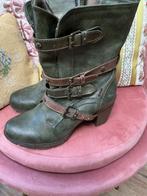 Mustang laarzen groen met gespen maat 40, Lage of Enkellaarzen, Ophalen of Verzenden, Zo goed als nieuw, Groen