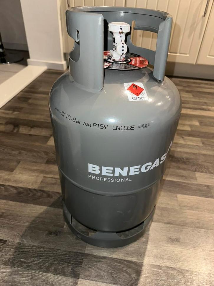 Benegas gasfles 10.5KG - Nieuw en verzegeld, Caravans en Kamperen, Kampeeraccessoires, Nieuw, Ophalen of Verzenden