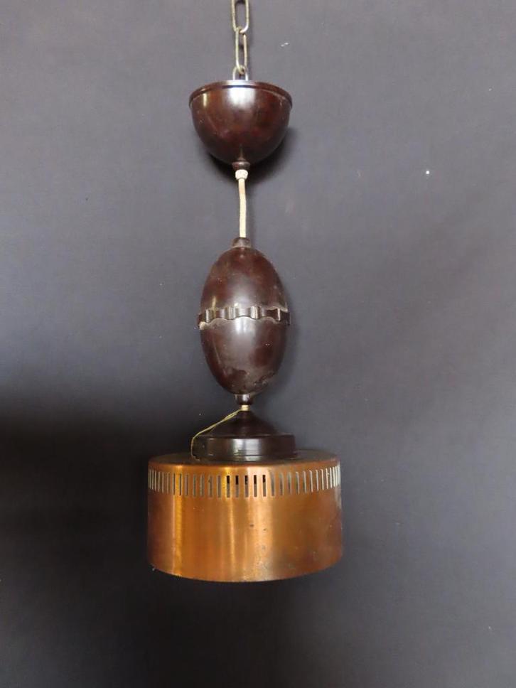 Vintage hanglampen (2 stuks), Huis en Inrichting, Lampen | Hanglampen, Gebruikt, Minder dan 50 cm, Kunststof, Ophalen of Verzenden