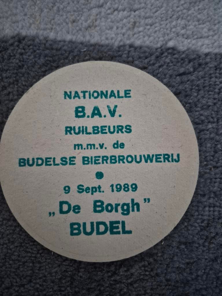 Budels Bier Bierviltje - Nationale B.A.V. Ruilbeurs 1989, Verzamelen, Biermerken, Ophalen of Verzenden, Gebruikt, Viltje(s), Overige merken