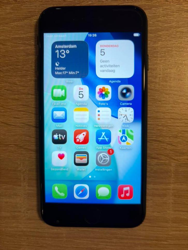 Apple iPhone SE 2022 64GB Zwart, Telecommunicatie, Mobiele telefoons | Apple iPhone, Zo goed als nieuw, 64 GB, Zonder abonnement