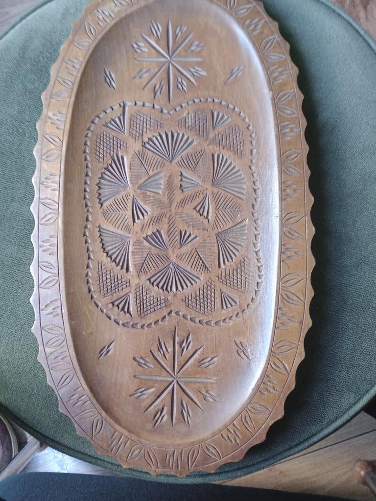 Friese Kerfsnede Houten Schaal - Grootmoeders Tijd, Antiek en Kunst, Ophalen of Verzenden