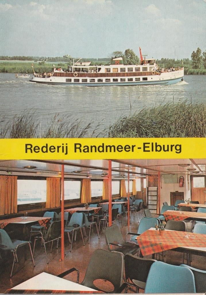 ELBURG Rederij Randmeer Reclamekaart, Verzamelen, Ansichtkaarten | Nederland, Verzenden, 1960 tot 1980, Ongelopen, Gelderland