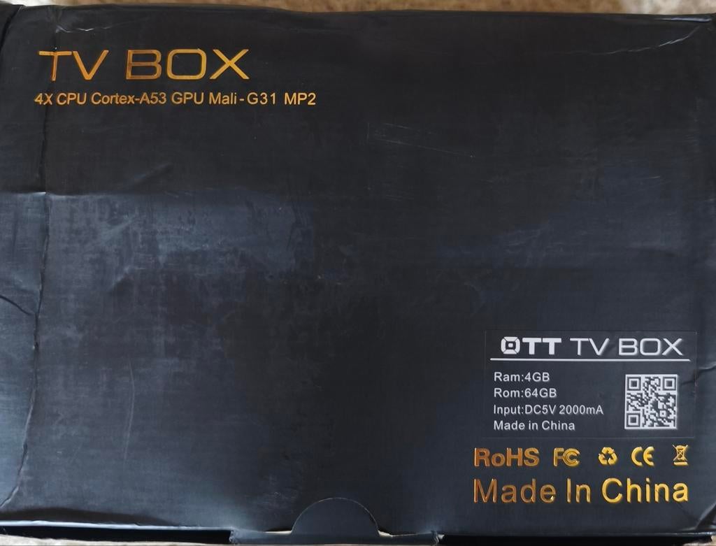 OTT TV Box 4GB RAM + 64GB opslag - 4K UHD Android TV Box, Audio, Tv en Foto, Mediaspelers, Ophalen of Verzenden