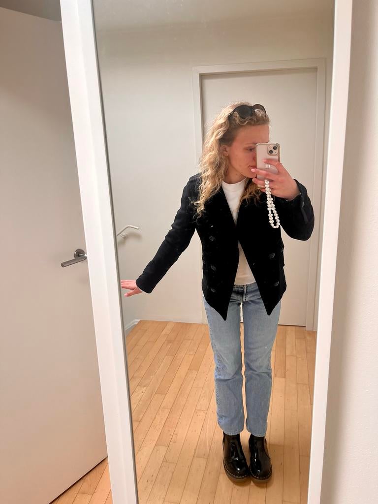 Sandro Zwarte Peacoat Maat 36, Ophalen of Verzenden, Gedragen, Maat 36 (S), Zwart