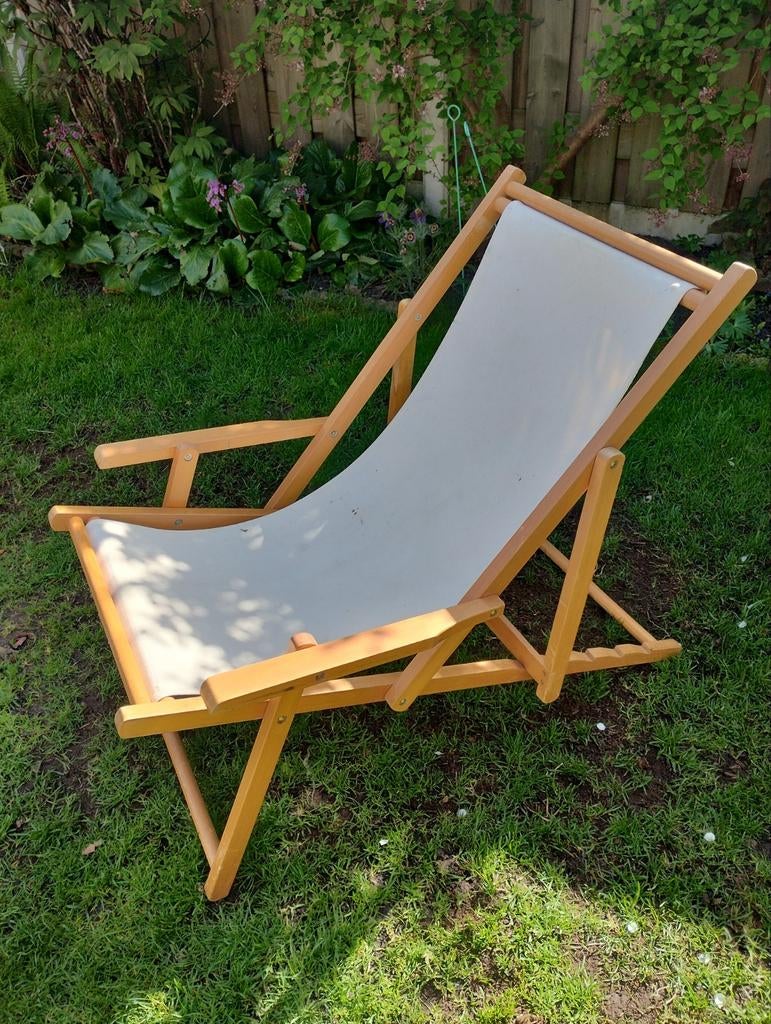 Strandstoel france vintage, Tuin en Terras, Tuinstoelen, Ophalen, Zo goed als nieuw