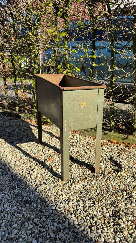 Vintage metal plantenbak 'Copema Amsterdam', Ophalen, Gebruikt, Minder dan 60 cm, Metaal