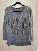 Dames Shirt Enjoy met verenprint - Maat M, Maat 38/40 (M), Blauw, Enjoy, Ophalen of Verzenden