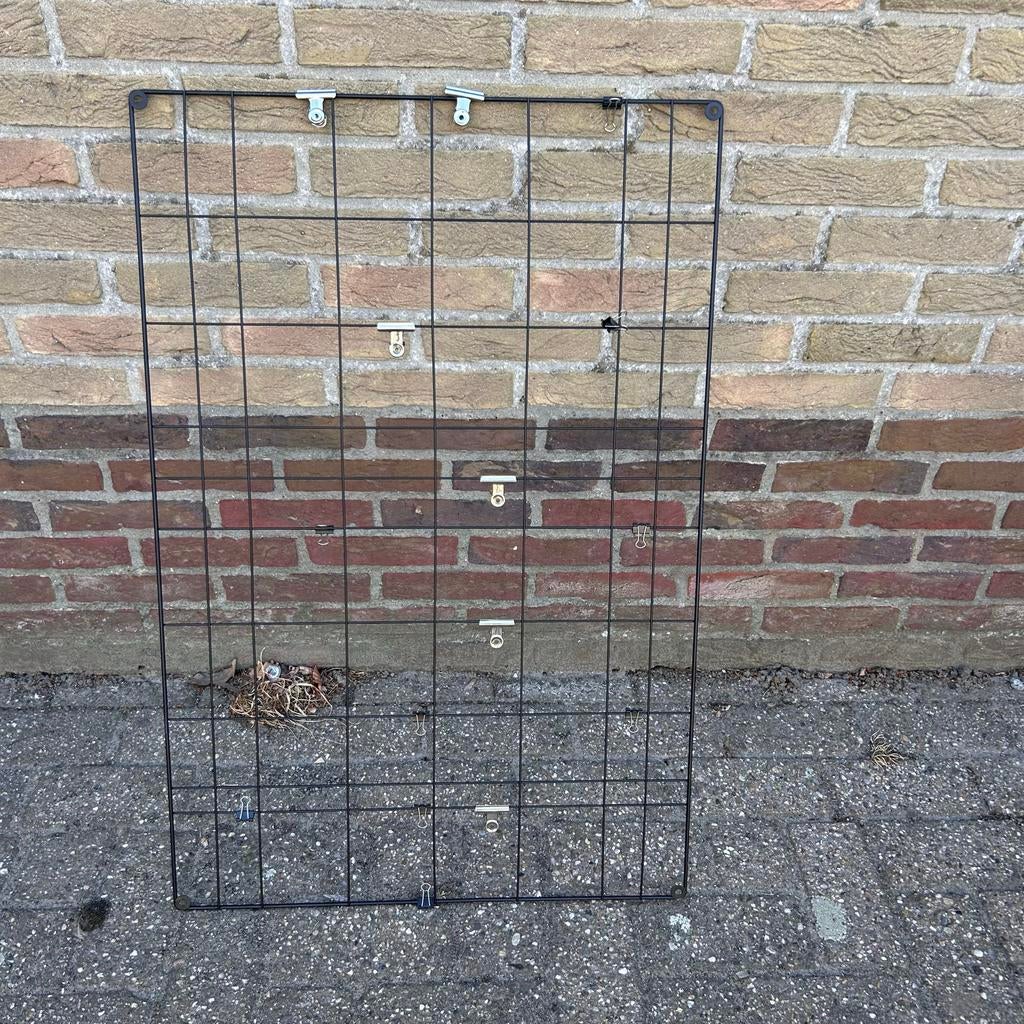 Zwart metalen fotorek / memorek met clips, Huis en Inrichting, Ophalen, Gebruikt